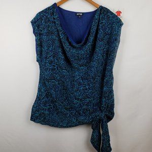 Apt. 9 Womens Waterfall Blouse Side Tie Sleeveless